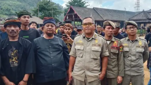 Jajaran Satpol PP Kabupaten Sukabumi pastikan keamanan Seren Taun Gelar Alam, (Sumber: dok satpol pp)