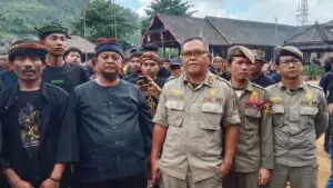 Jajaran Satpol PP Kabupaten Sukabumi pastikan keamanan Seren Taun Gelar Alam, (Sumber: dok satpol pp)