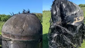 Sebuah misterius jatuh di Argentina. (Sumber : Jam Press).