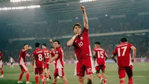 Selebrasi Ole Romeny setelah cetak gol untuk Timnas Indonesia (Sumber : Instagram/@oleromeny)