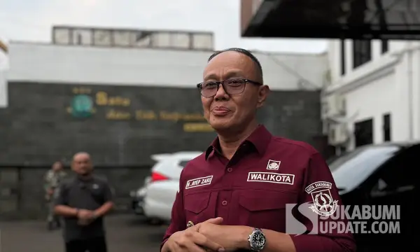 Wali Kota Sukabumi, Ayep Zaki, usai kunjungan ke kantor Kejari Kota Sukabumi | Foto : Turangga Anom