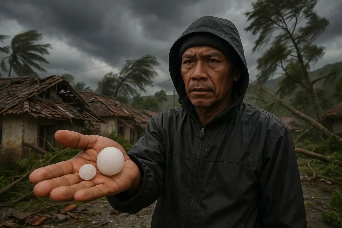 Hujan Es Melanda Sukabumi Fenomena Langka di Awal Musim Hujan 2025, Begini Kajian Science-nya!