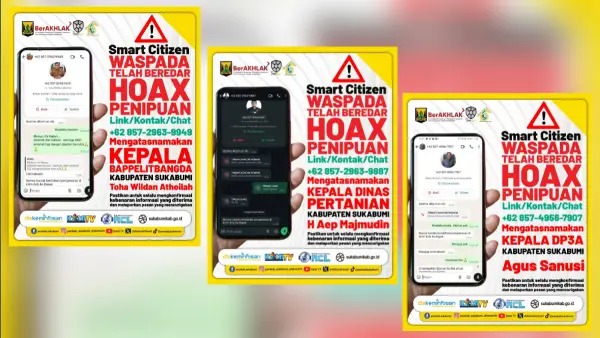 3 Kadis baru Pemkab Sukabumi dicatut akun whatsapp penipuan (Sumber: Diskominfo Kabupaten Sukabumi)