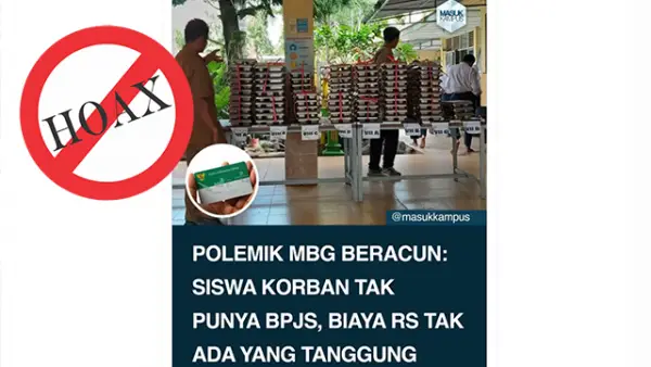Unggahan konten di media sosial terkait biaya pengobatan keracunan MBG akan ditanggung sendiri. (Sumber : X).