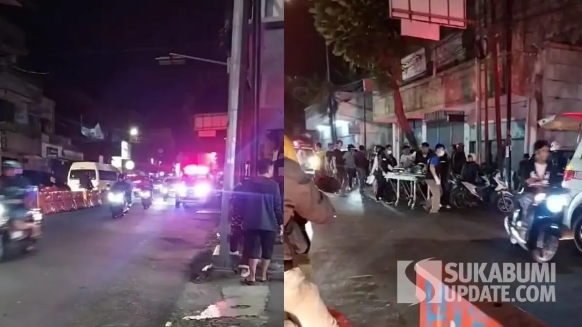 Dua Motor Adu Banteng di Jalan A Yani Kota Sukabumi, Satu Dilarikan ke Rumah Sakit
