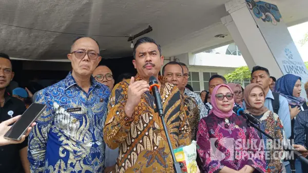 Menteri UMKM, Maman Abdurrahman saat diwawancara di Sukabumi, Kamis (9/10/2025). (Sumber: SU/Turangga Anom)