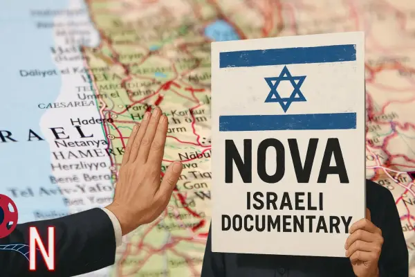 Keputusan Netflix menolak menayangkan film dokumenter Israel berjudul Nova kembali memanas dan menjadi berita viral, khususnya menjelang peringatan 7 Oktober 2023. (Sumber: Canva)