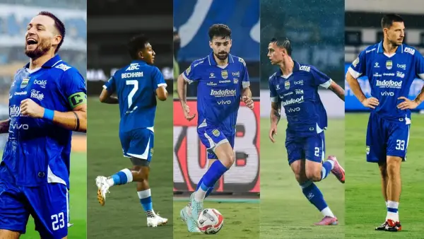 Lima pemain Persib Bandung akan saling berhadapan di ajang Kualifikasi Piala Dunia 2026 Zona Asia pada pertandingan Timnas Indonesia vs Irak (Sumber: Instagram/@thomhaye @eliano.r @beckham_put7 @fransputros @marcklok)