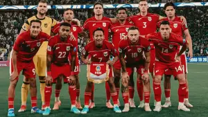Starting line up Timnas Indonesia saat menghadapi Arab Saudi di laga perdana ronde keempat Kualifikasi Piala Dunia 2026 Zon Asia (Sumber: Instagram/@marcklok)