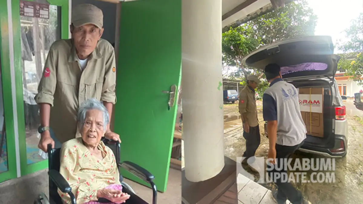 Sukabumi Update Peduli dan PT RAM Salurkan Bantuan Kursi Roda ke Warga Nyalindung