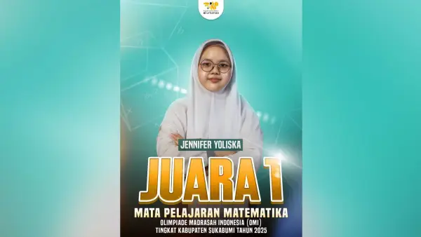 Jennifer Yoliska, Santri Al Umanaa Juara 1 Olimpiade Matematika tingkat Kabupaten Sukabumi pada ajang Olimpiade Madrasah Indonesia (OMI) 2025. (Sumber Foto: Istimewa)