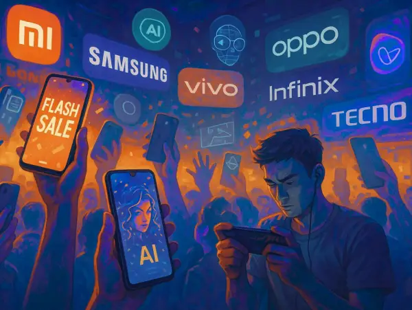 Secara keseluruhan, pertumbuhan pasar smartphone di Indonesia didorong oleh segmen di bawah Rp9,5 Juta, dengan fokus utama pada 5G murah, kamera AI canggih. (Ilustrasi AI: ChatGPt)