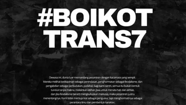 Tagar boikot trans7. (Sumber Foto: X/@Muhtadiy_)