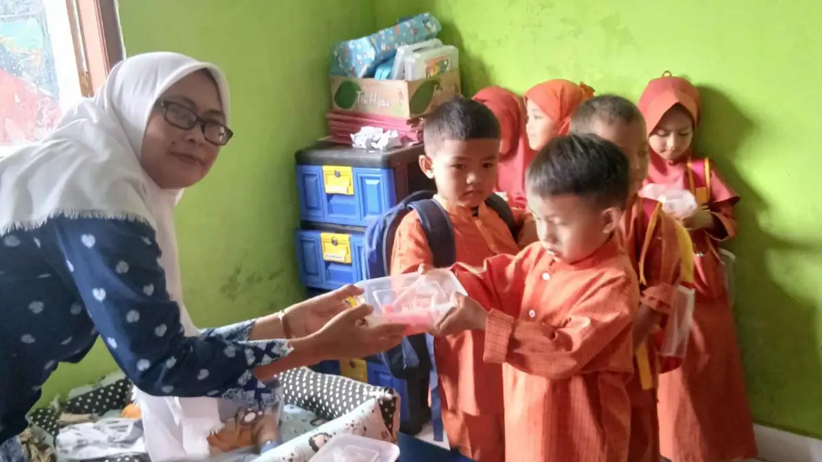 Program Gerakan Dua Aksi Cegah Stunting yang diinisiasi mahasiswa KKN Kelompok 58 NPU.