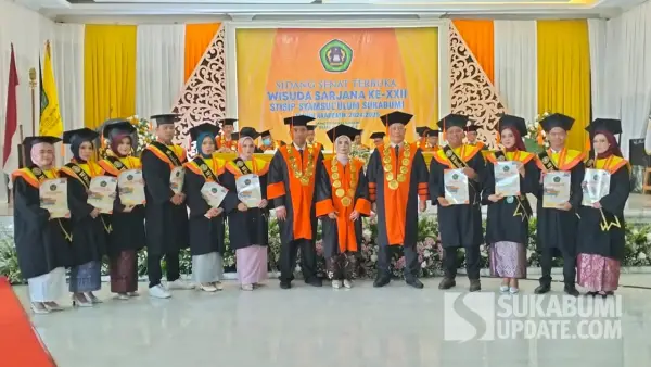 Pelaksanaan wisuda STISIP Syamsul Ulum Sukabumi. Selasa (14/10/2025) (Sumber: Istimewa)