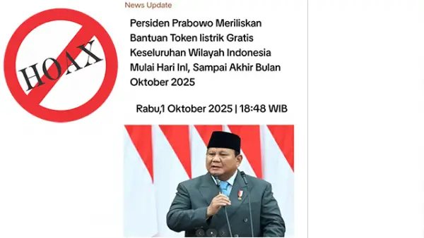 Screenshoot video TikTok tentang Presiden Prabowo bagi-bagi Token Listrik untuk Oktober 2025. (Sumber : TikTok @pln__id).