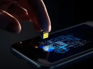 Industri telekomunikasi China memasuki babak baru dengan uji coba komersial layanan eSIM  disusul Apple segera mengumumkan kehadiran iPhone Air sebagai smartphone pertama di China mengandalkan eSIM sepenuhnya. (Gambar: Canva)