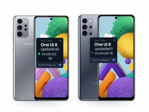 Wah, Galaxy A55 & A35 di India kini makin pintar! Mereka telah menerima update One UI 8 yang diperkaya Galaxy AI, bikin hp mid-range rasanya premium. (ilustrasi:Canva)