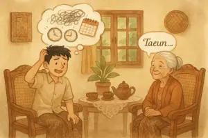 Dalam khazanah bahasa Sunda, terdapat sebuah konsep komunikasi yang begitu canggih namun sering luput dari perhatian. "Taeun"  sebuah kata sederhana yang menyimpan kompleksitas makna dan fungsi mengagumkan. (Ilustrasi: ChatGPt)