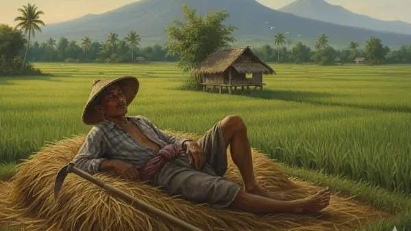 Ilustrasi pemalas (Sumber: oleh AI)