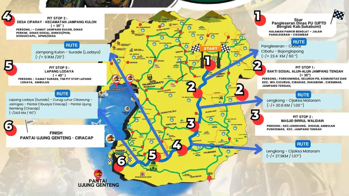 Rute Touring Sukabumi Ngabumi Session 4. | Foto: Dispar Kab. Sukabumi