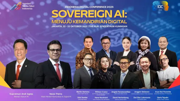 Poster digital acara Indonesia Digital Conference 2005 yang digelar AMSI. (Sumber Foto: Istimewa)