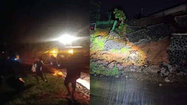 Longsor di jalan provinsi ruas Sukabumi - Sagaranten | Foto : dok. warga