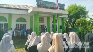 Upacara Peringatan HSN tahun 2025 di PCNU Kota Sukabumi. Rabu (22/10/2025). (Sumber: Istimewa)