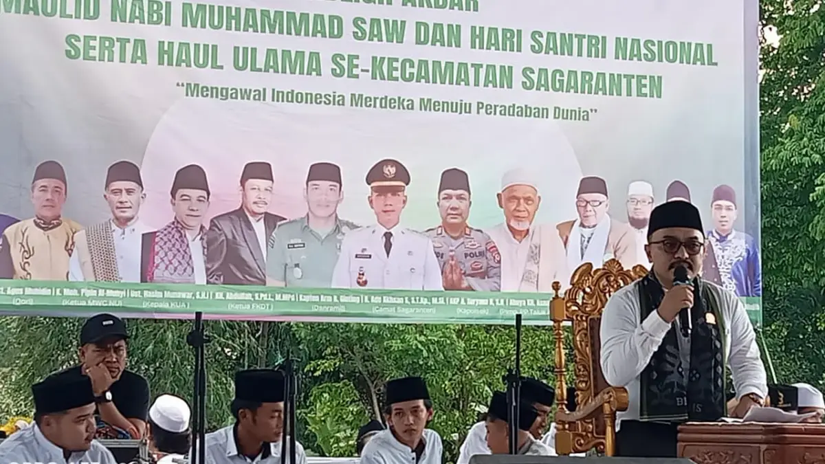 Dewan Sukabumi Lugi Septiandi di HSN 2025: Hari Santri Momentum Memperkuat Persatuan Bangsa