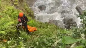 Nelayan tenggelam Pantai Pangrerekan, Surade, Kabupaten Sukabumi, ditemukan tim SAR gabungan Rabu (22/10/2025) sekitar pukul 15.00 WIB. (Sumber: basarnas)