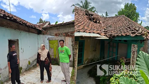 Potret rumah lapuk milik warga Cikembar Sukabumi yang alami gangguan mental. (Sumber : SU/Ibnu Sanubari).