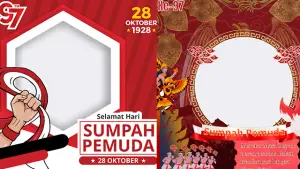 Twibbon Hari Sumpah Pemuda 28 Oktober, bisa digunakan dalam merayakan momen ini. (Sumber : twibbonize.com).
