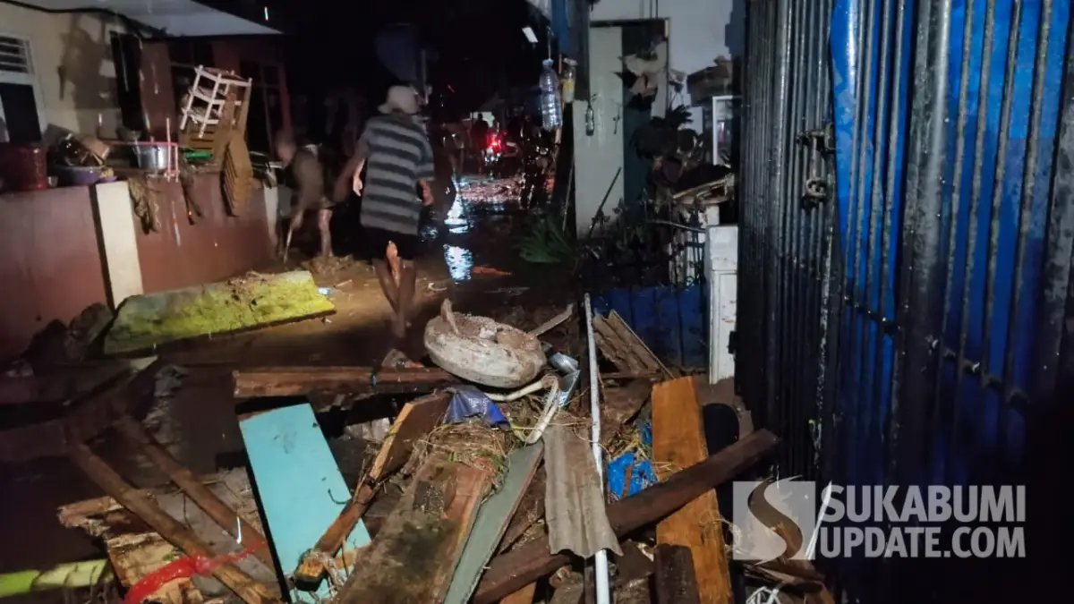 Lokasi Banjir Cisolok Sukabumi.