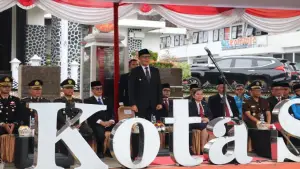 Upcara Hari Sumpah Pemuda di Plaza Balai Kota Sukabumi, Selasa (28/10/2025) | Foto : Dokpim