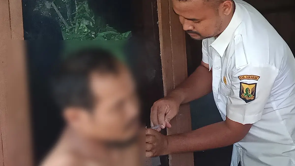ODGJ Ngamuk Bawa Golok Bikin Panik Warga Mekarmukti Sukabumi Diringkus Tim Gabungan