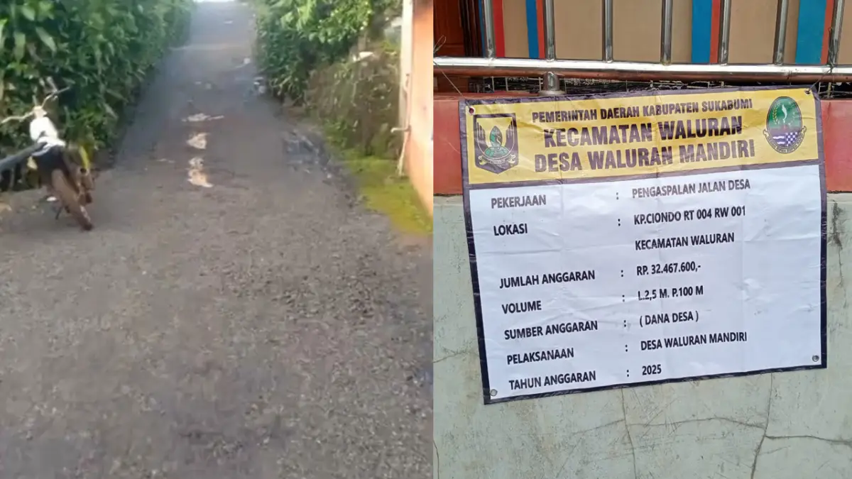 Warga Protes Pengaspalan Jalan Ciondo Baru Sehari Sudah Rusak: Ini Kata Kades Waluran Mandiri