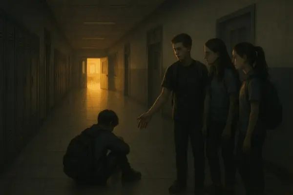 Psikolog Mira mengingatkan kita bahwa bullying didasari oleh kondisi pendahulu yang menormalkan kekerasan (Ilustrasi:Sora)