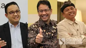 Anies Baswedan (kiri), Purbaya Yudhi Sadewa (tengah), Dedi Mulyadi atau KDM (kanan) | Foto : Colase SukabumiUpdate