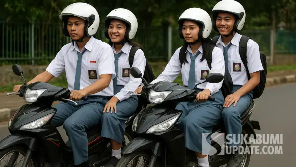 Bakal diberlakukan kebijakan larangan peserta didik membawa dan mengendarai kendaraan pribadi ke sekolah | Foto :  SU/Shat GPT