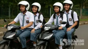 Bakal diberlakukan kebijakan larangan peserta didik membawa dan mengendarai kendaraan pribadi ke sekolah | Foto :  SU/Shat GPT