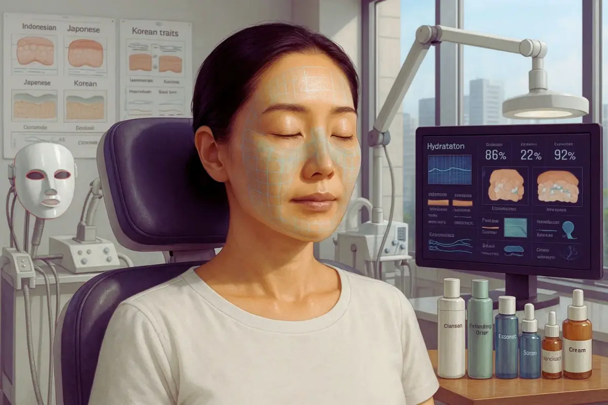 Puncak inovasi Kecantikan Korea adalah penggunaan AI Skin Analyzer yang memindai kondisi kulit mingguan dan memungkinkan apotek mencetak serum custom