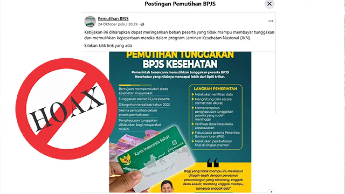 CEK FAKTA: Link Pemutihan Iuran Jaminan Kesehatan Nasional (JKN) itu Hoaks!