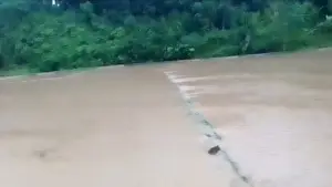 Lahan pertanian di Desa Sukasirna Cibadak Kabupaten Sukabumi terdampak banjir (Sumber: dok p2bk)