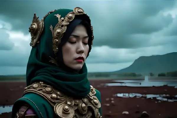 Alih-alih meratapi kekalahan heroik akibat arogansi eksternal Majapahit seperti dilakukan Kidung Sunda, naskah Carita Parahyangan menempatkan akar bencana pada pihak Sunda sendiri, pada sang Putri & Raja. (Ilustrasi: Canva)