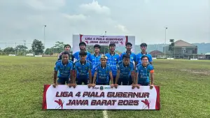 Skuad Perssi Kota Sukabumi di Liga 4 Seri 2 Piala Gubernur Jawa Barat 2025. (Sumber : Dok Perssi Kota Sukabumi).