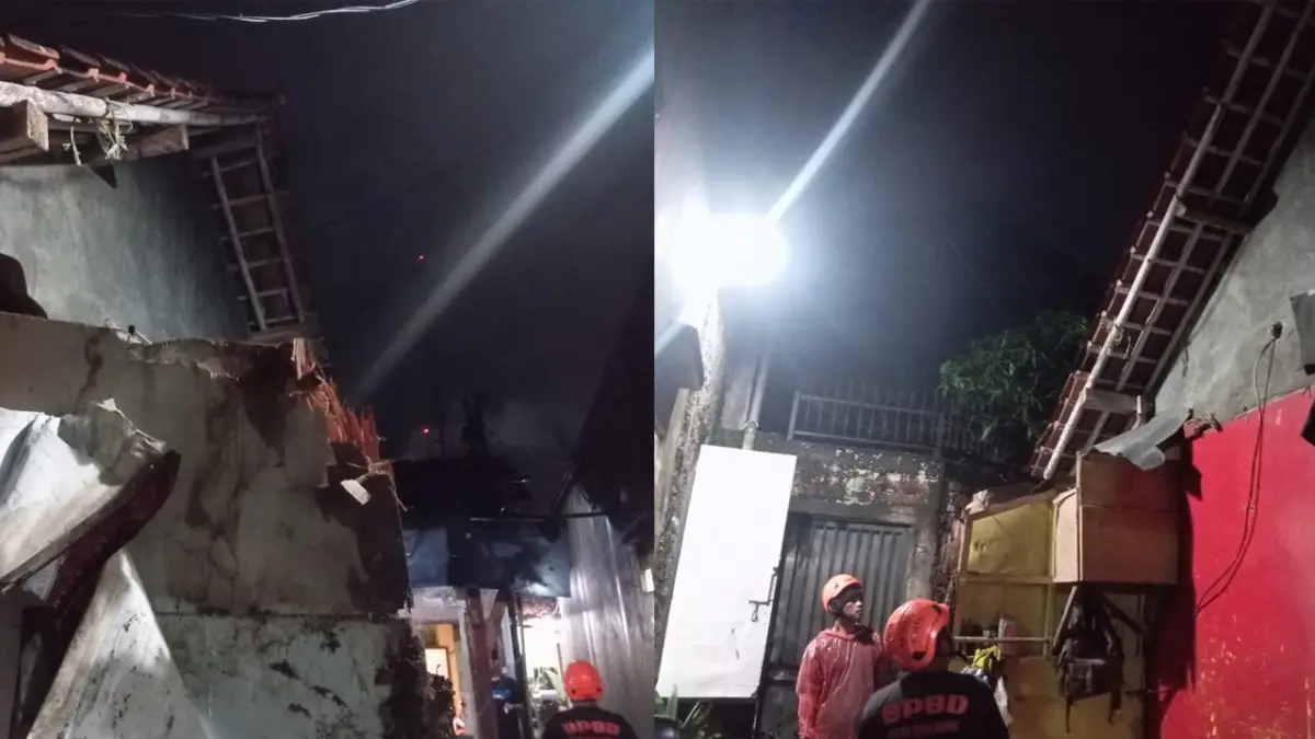 Assesmen BPBD Kota Sukabumi: Atap Rumah Warga Baros Ambruk Diterjang Hujan dan Angin Kencang