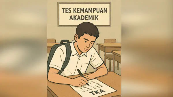 Ilustrasi Tes Kemampuan Akademik atau TKA pelajar sma sederajat 2025 (Sumber: co pilot)