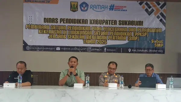 Pembinaan Satuan Pendidikan pada Pencegahan dan Penanganan Kekerasan di Lingkungan Satuan Pendidikan (PPKSP) jenjang Sekolah Menengah Pertama (SMP). (Sumber: Disdik)