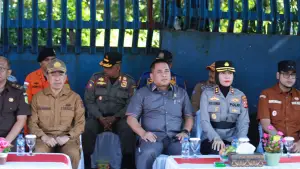 Sekda Sukabumi saat menghadiri Apel Siaga Bencana. (Sumber: Dokpim)