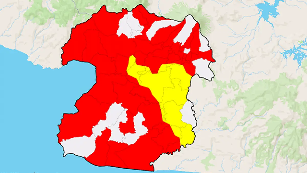 BMKG: Potensi Banjir Tinggi di 40 Kecamatan Kota/Kab Sukabumi, 1–10 November 2025